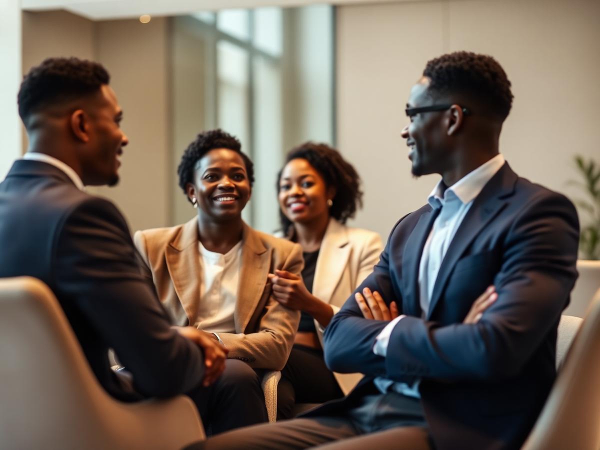 Équipe en réunion stratégique chez Lead Heritage CGP